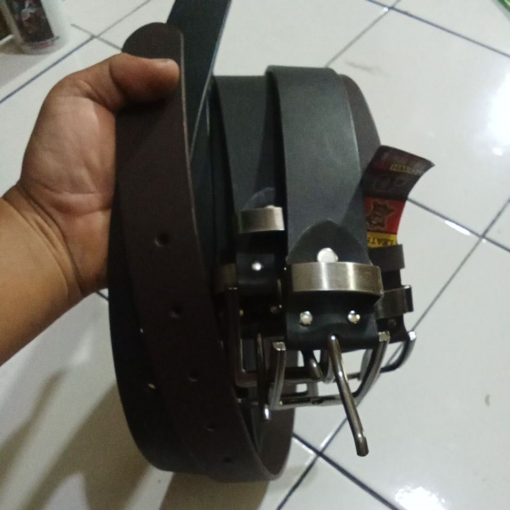 sabuk kulit sapi asli