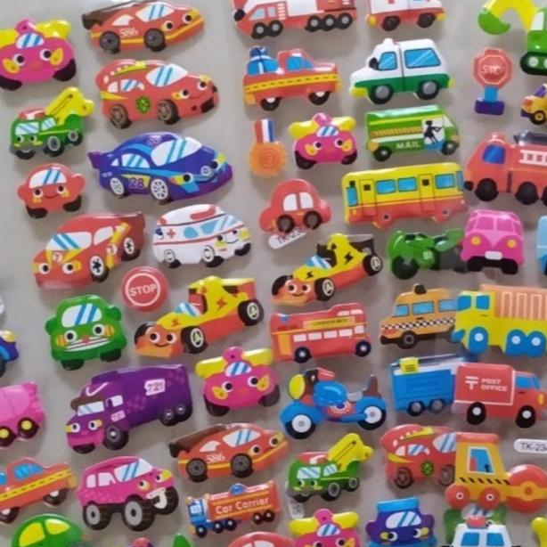 

Stiker Anak Timbul 1 Pcs Motif Karakter Mobil Truk Sticker Tempel Anak Lucu Bergambar Random