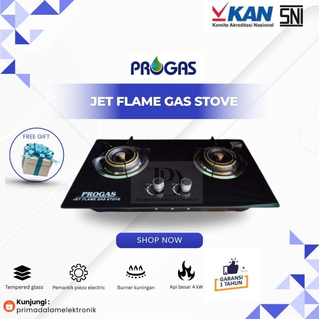 KOMPOR PROGAS 2.Tungku Gas-Gas Kompor Kaca Original