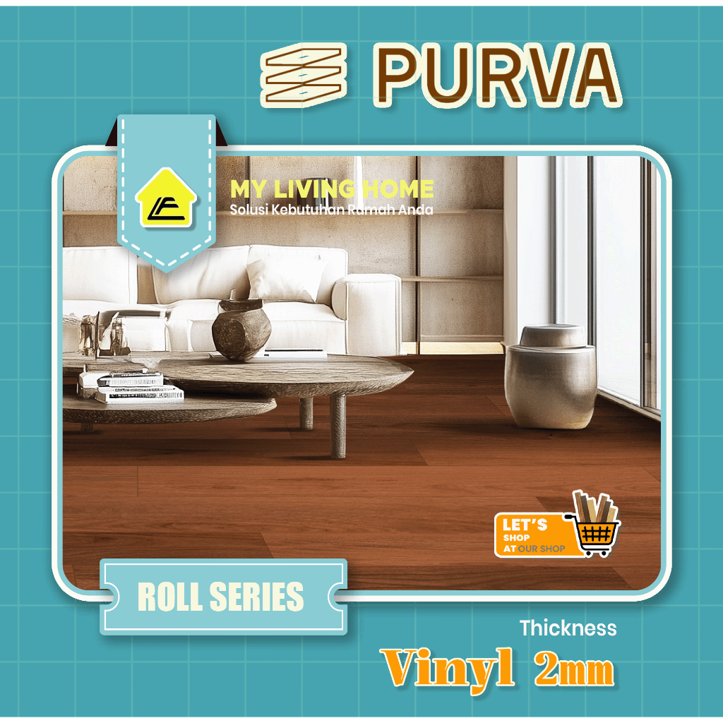 Lantai Vinyl Roll PURVA 2mm | Vinyl Roll SERIES