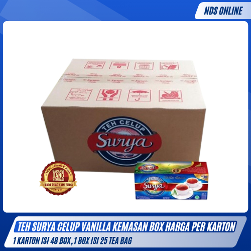 

Teh Celup Surya Vanilla 25 Tea Bag | 1 Karton isi 48 Box | Teh Aroma Lembut & Wangi [INSTAN/SAMEDAY]