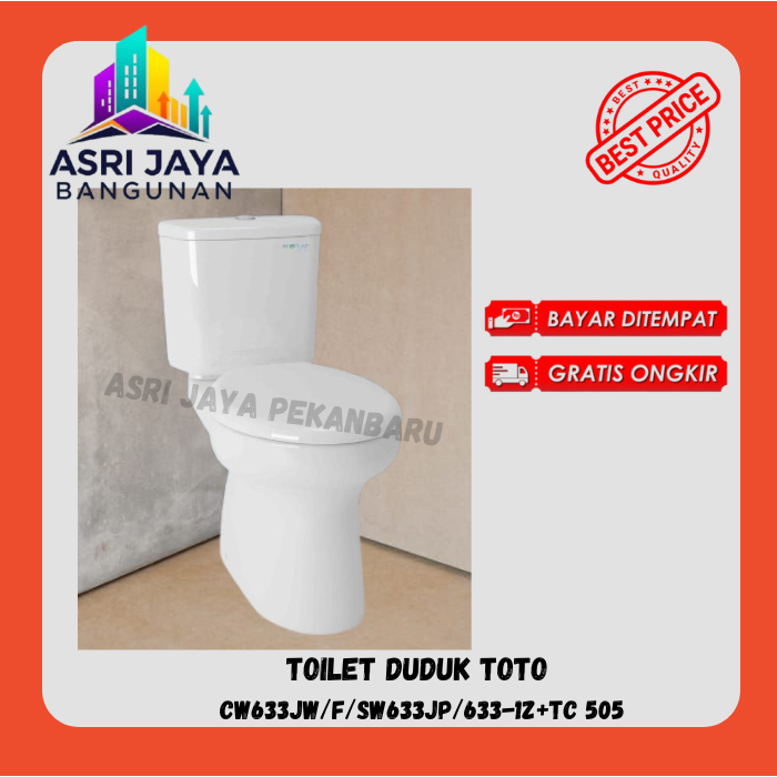 

Toilet / Closet / Kloset duduk Toto CW 633 JW / F / SW 633 JP / 633 - 1Z +TC 505 Rough In 220 mm /// (Khusus Daerah Luar PEKANBARU, Harap Chat ADMIN Terlebih dahulu)