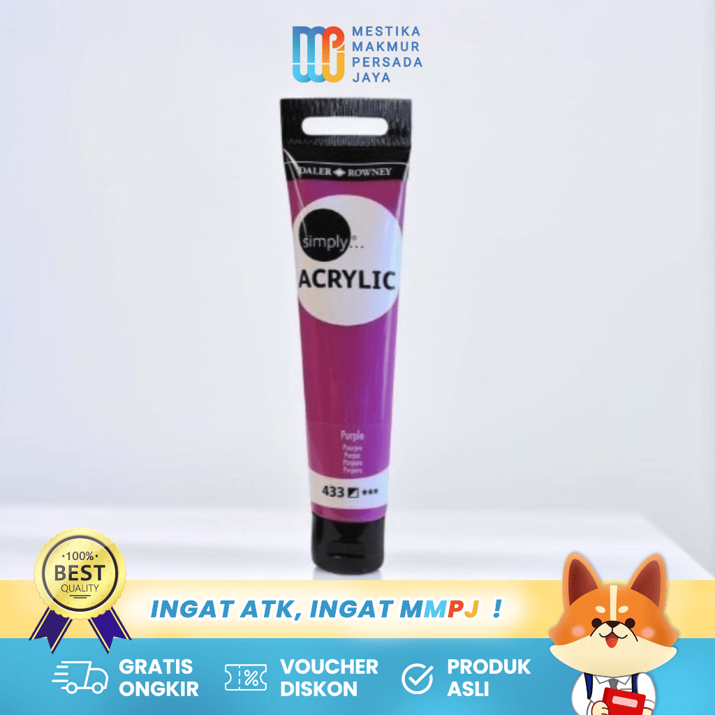 

Daler Rowney Simply Acrylic Paint Purple - Cat Akrilik Ungu 75 Ml 126975433