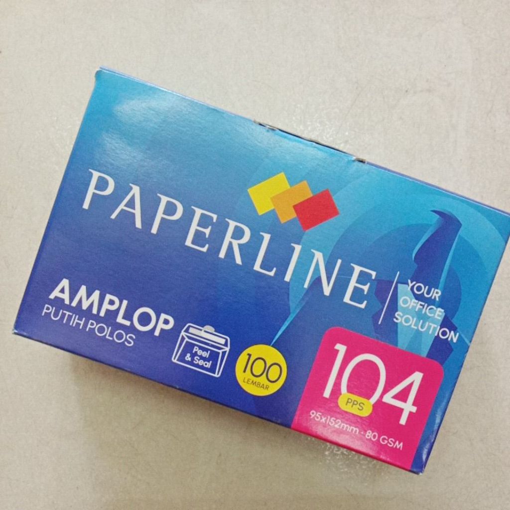 

AMPLOP PUTIH POLOS LEM MERK PAPERLINE 104 UKURAN 85X152MM ISI 100 LEMBAR (1 PACK)