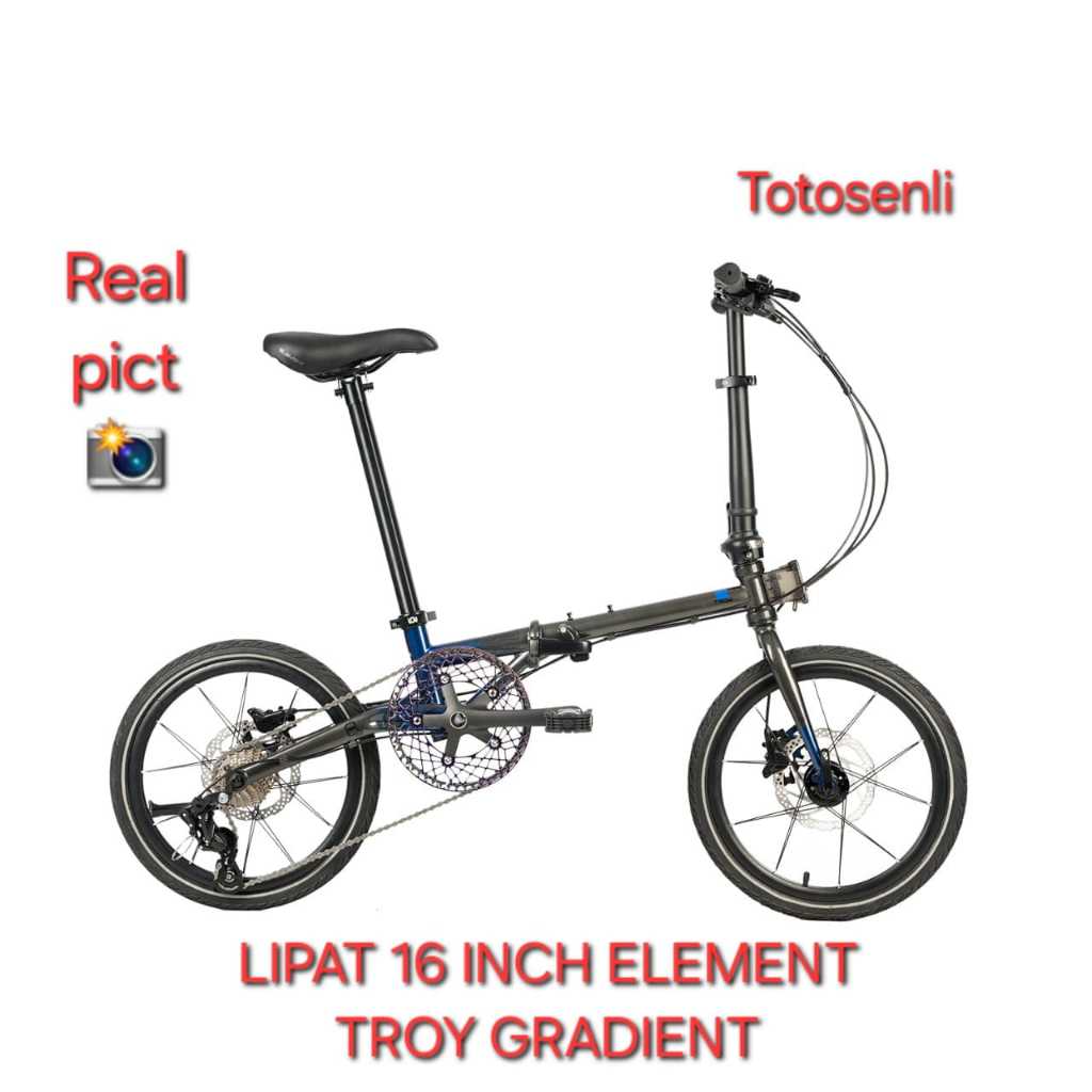 SEPEDA LIPAT 16 INCH BY ELEMENT TROY GRADIENT 10 SPEED SEPEDA LIPAT 16 INCH