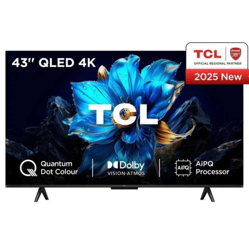 TCL Smart TV QLED 43 Inch 43P6K - 4K UHD TV - HVA PANEL SCREEN - HDR Brightness