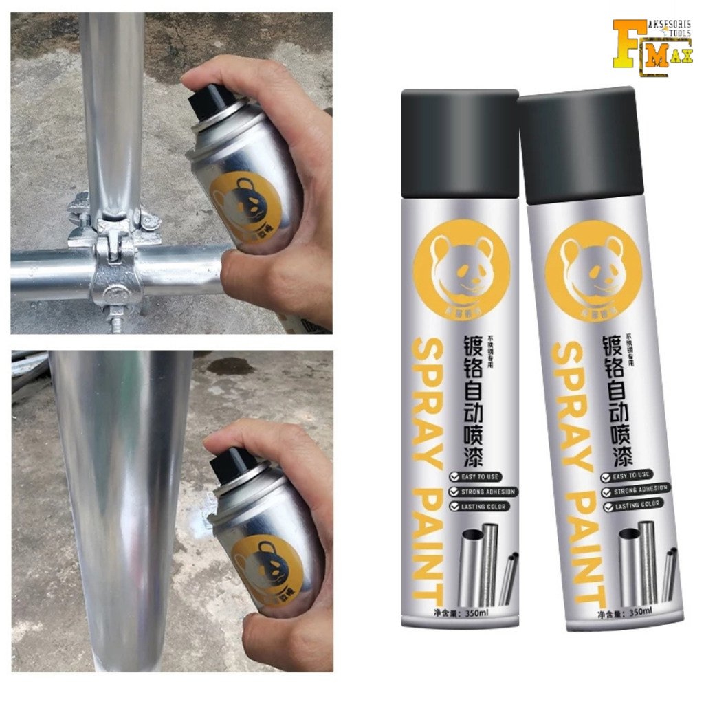 Chrome Cat Semprot 350ml Stainlees Steel Krum Anti Karat Besi Baja Sepeda Motor Mobil