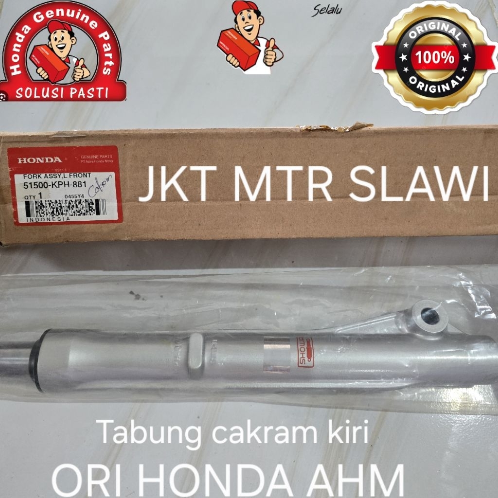 51500-KPH-881 tabung assy karisma, supra 125 kiri & kanan cakram, asli honda ahm, ori honda ahm