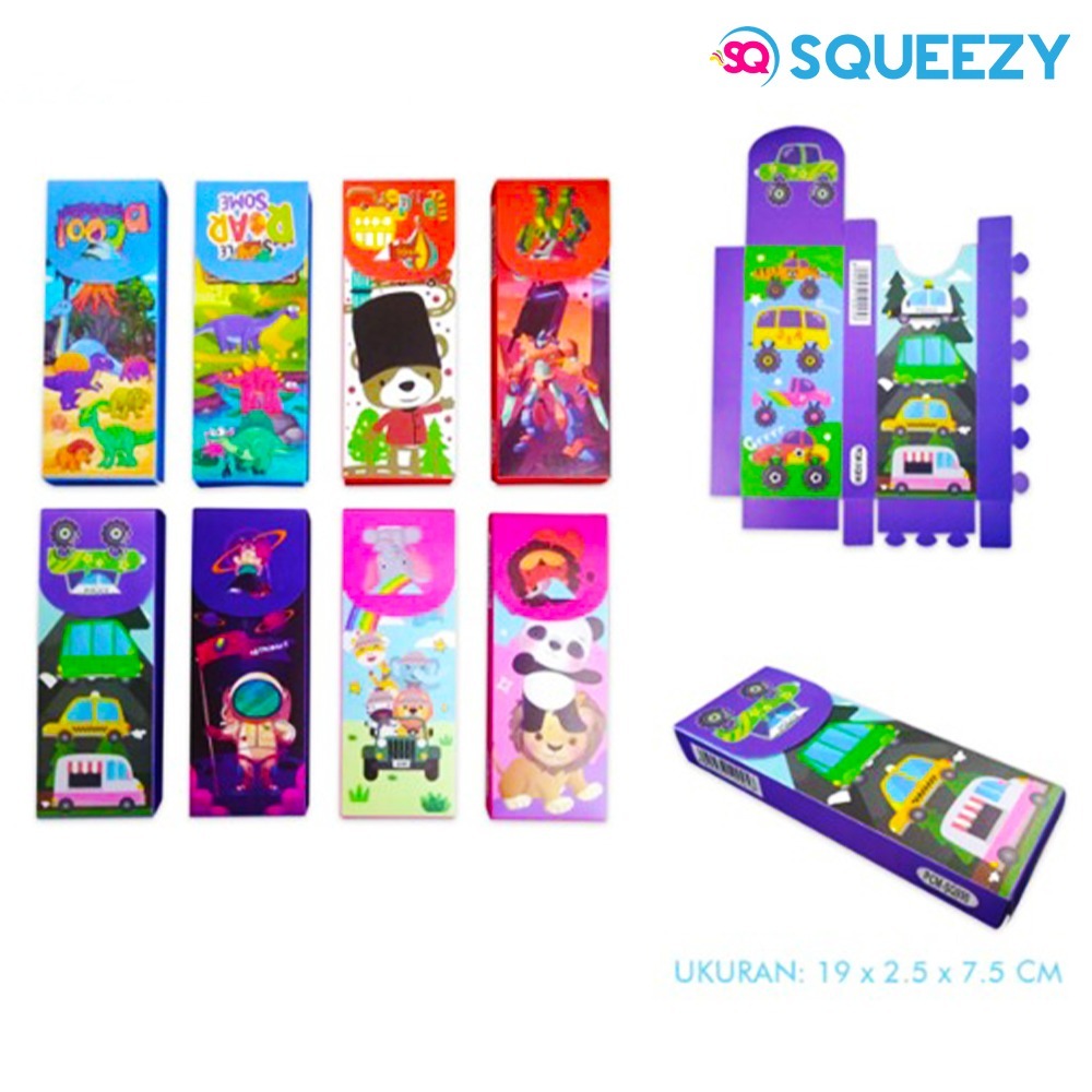 

Kotak pensil rakit / souvenir ulang tahun tempat pensil Random