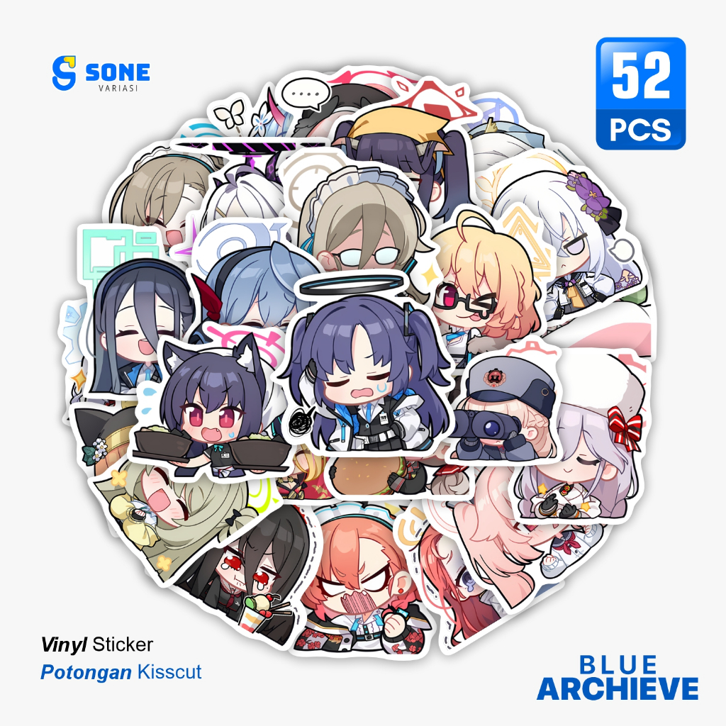 

Stiker BLUE ARCHIEVE / Sticker ANIME Dekorasi Laptop Aesthetic Paper Vinyl Premium