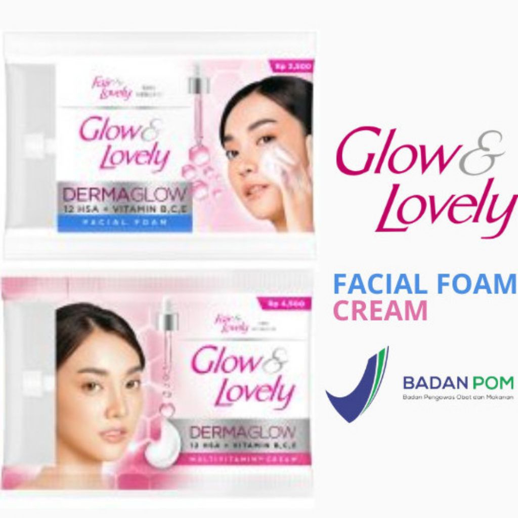 fair Lovely/Glow lovely sachet cream&sabun cuci muka