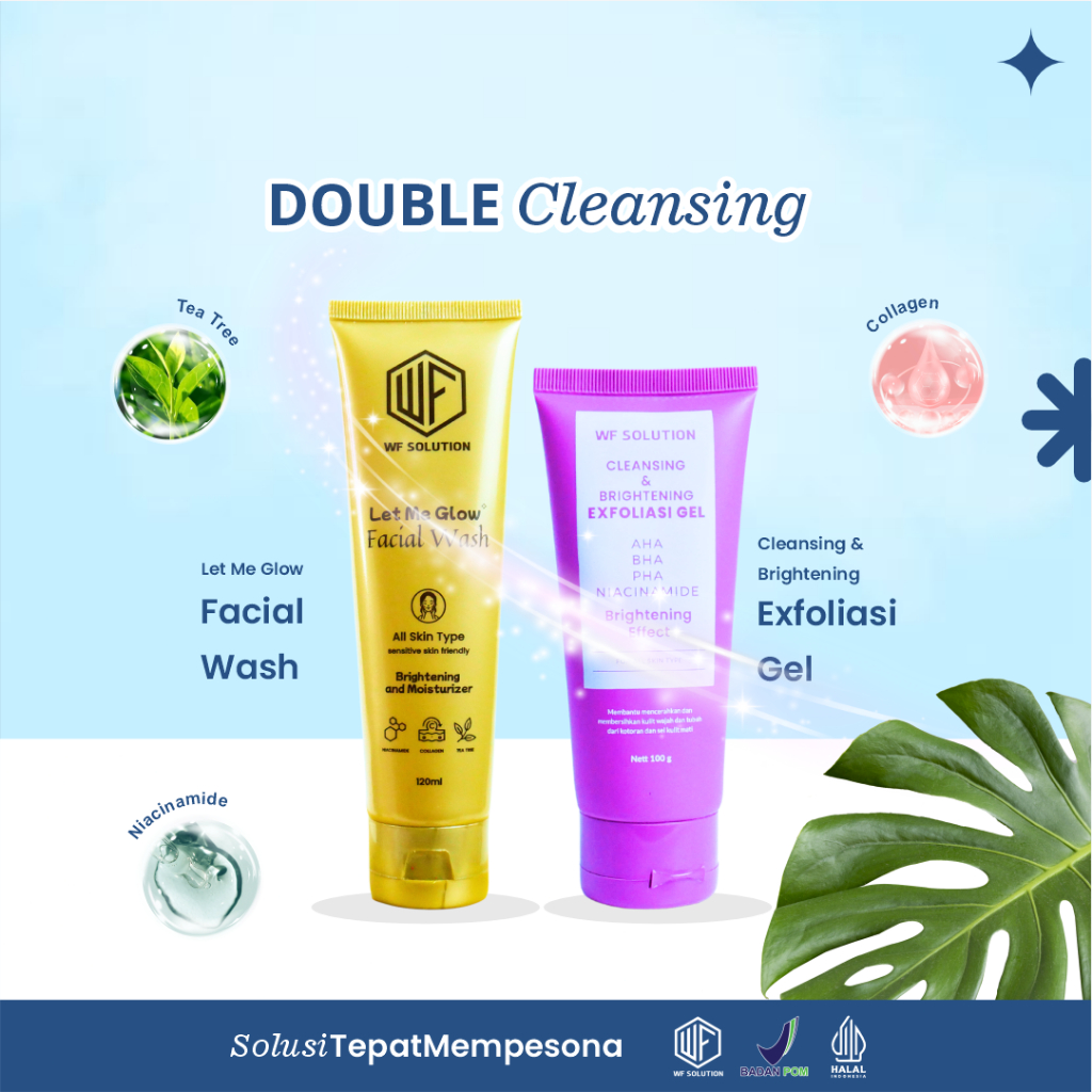 PAKET FACIAL WASH + EXFOLIASI GEL BY WF SOLUTION