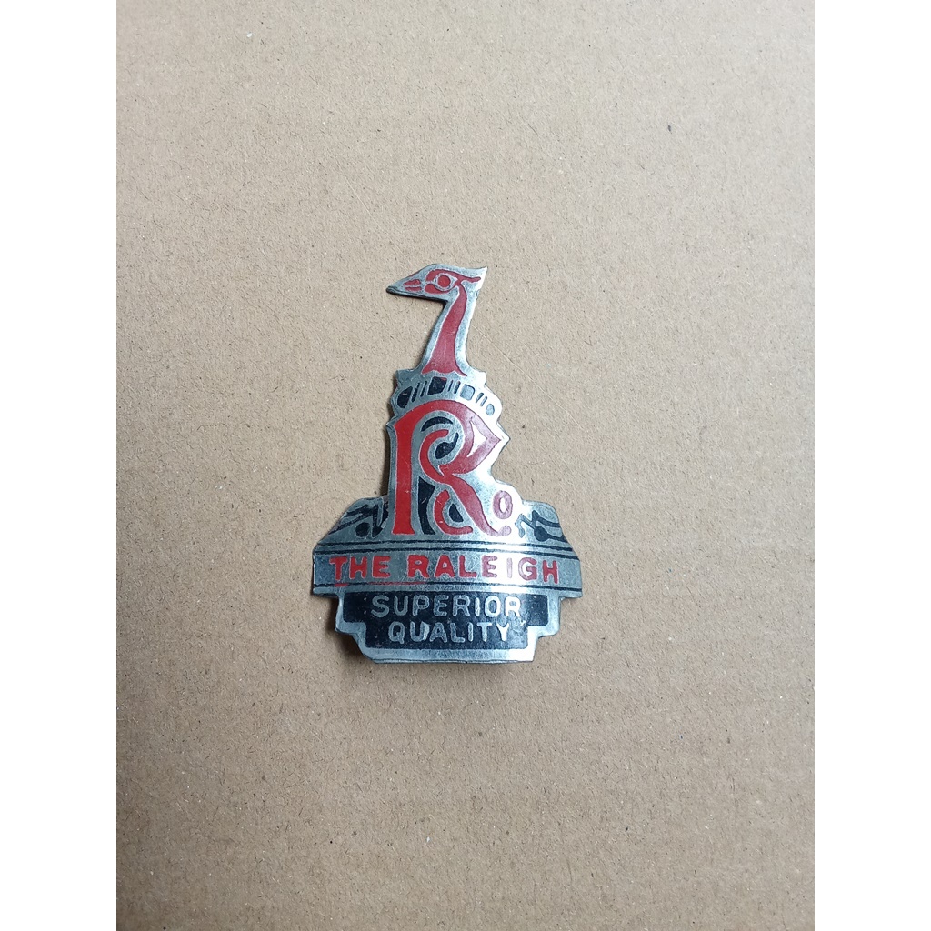 Emblem Sepeda Onthel Merk Raleigh motif timbul