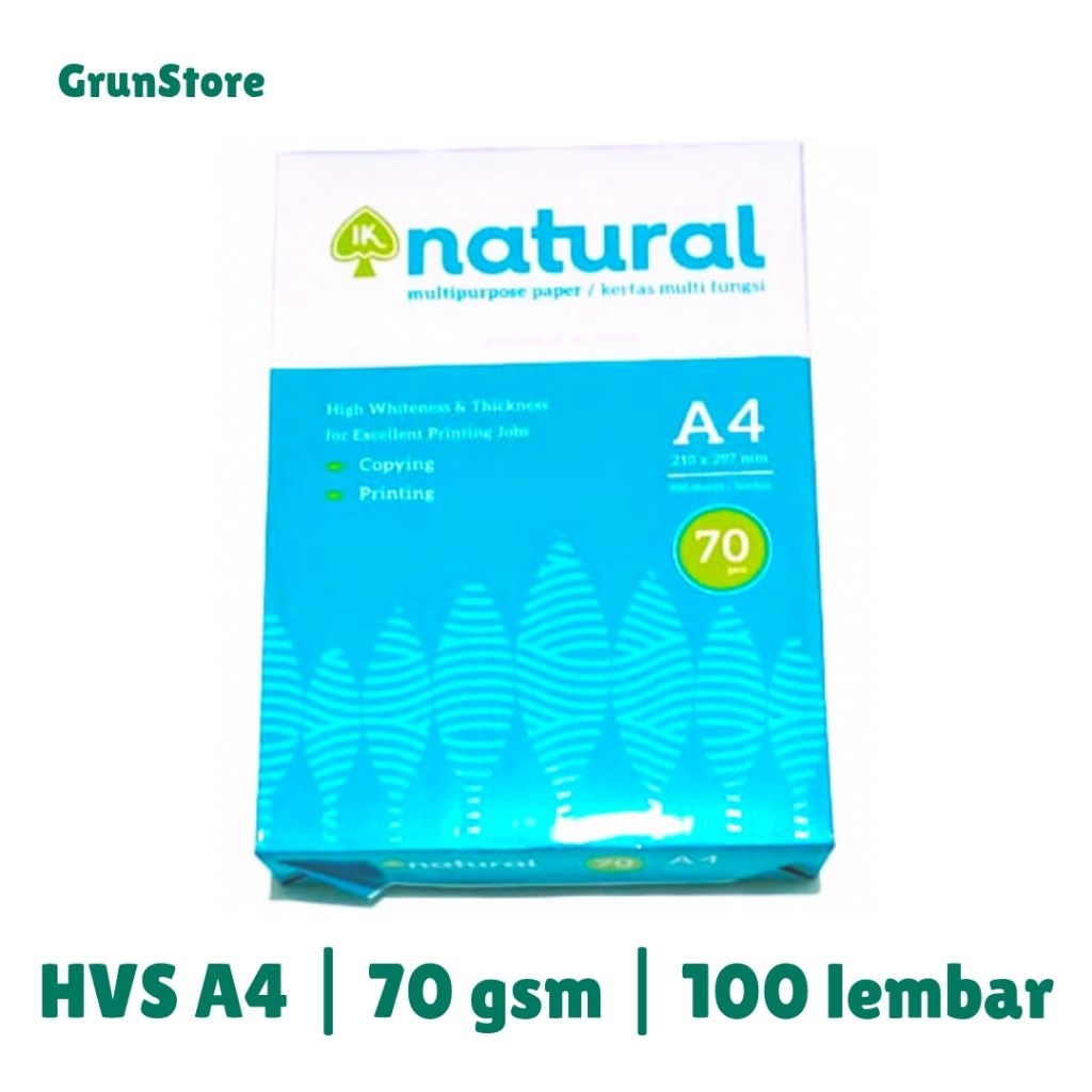 

Kertas HVS A4 100 lembar / Kertas HVS Natural A4