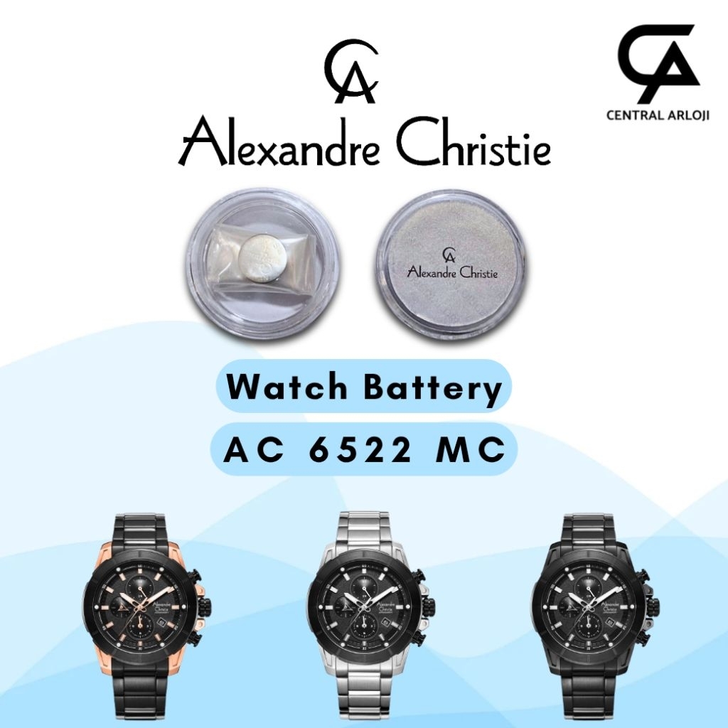Baterai Jam Tangan Alexandre Christie 6522 MC Original