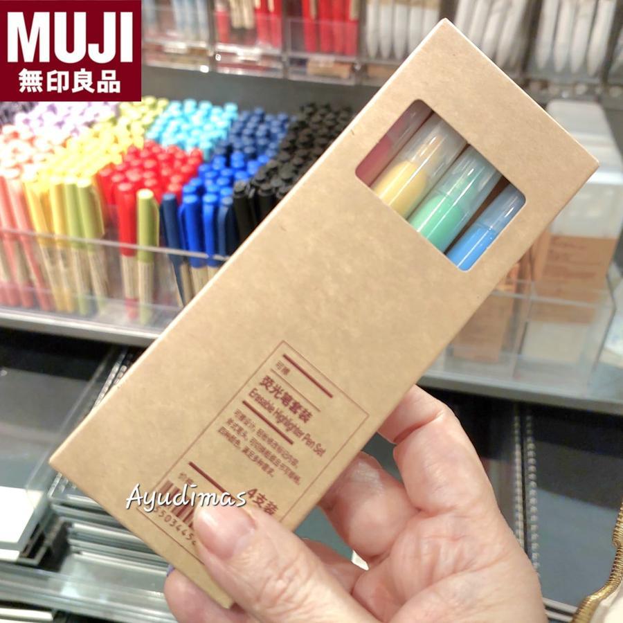 

MUJI Erasable Highlighter Pen Set - Spidol Texliner