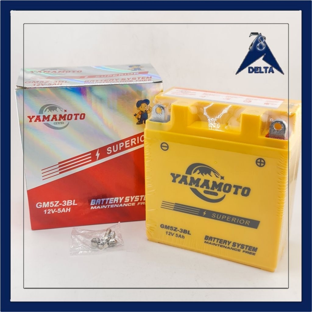 Denting Mas Terang Aki Gm5Z 3Bl Yamamoto Aki Yamamoto Full Kering Gm5Z-3Bl Grand, Mio Sporty, Astrea