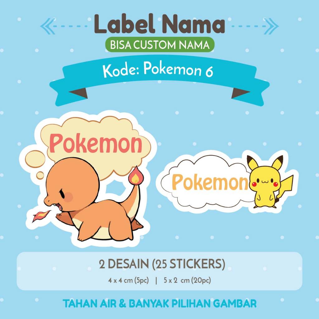 

STIKER NAMA WATERPROOF ANTI AIR - SN025 STIKER JUMBO 1