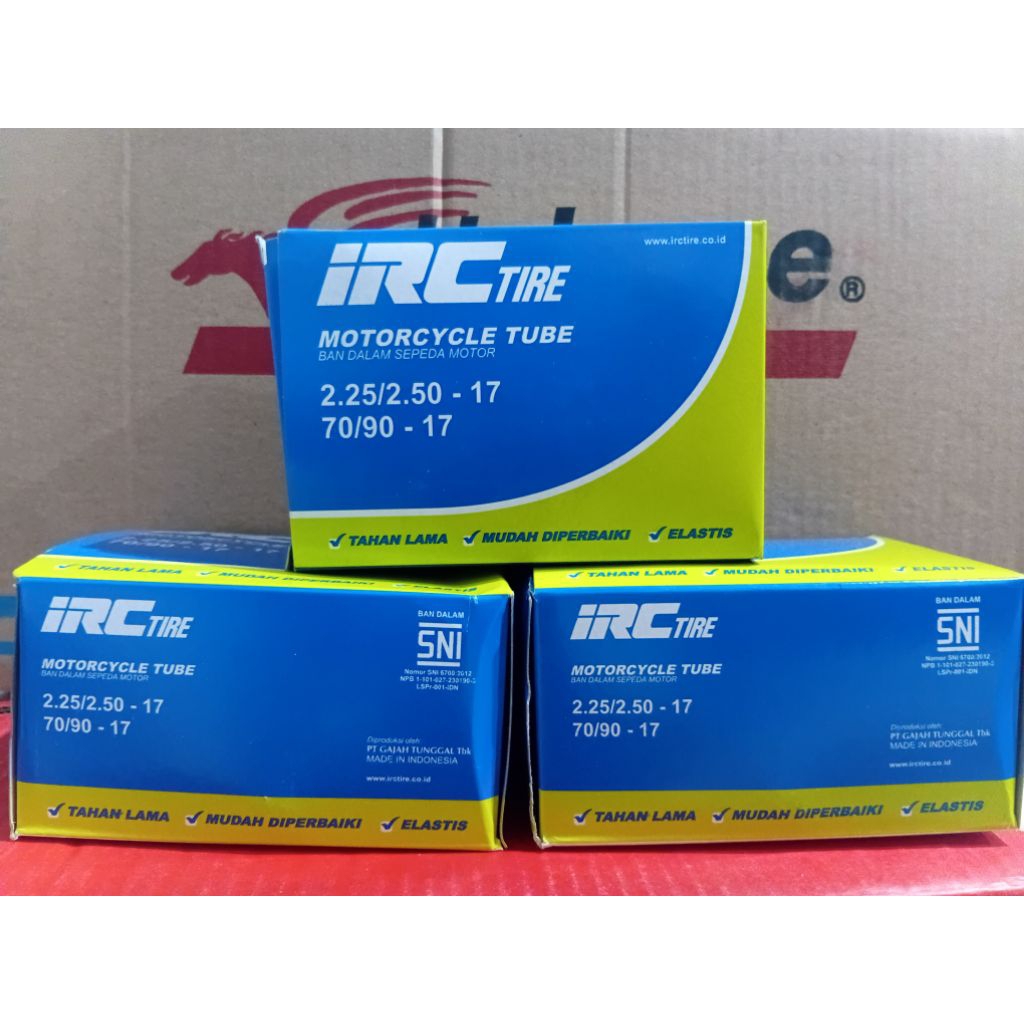 BAN DALAM IRC RING 17 UKURAN 70/90-17 ORIGINAL