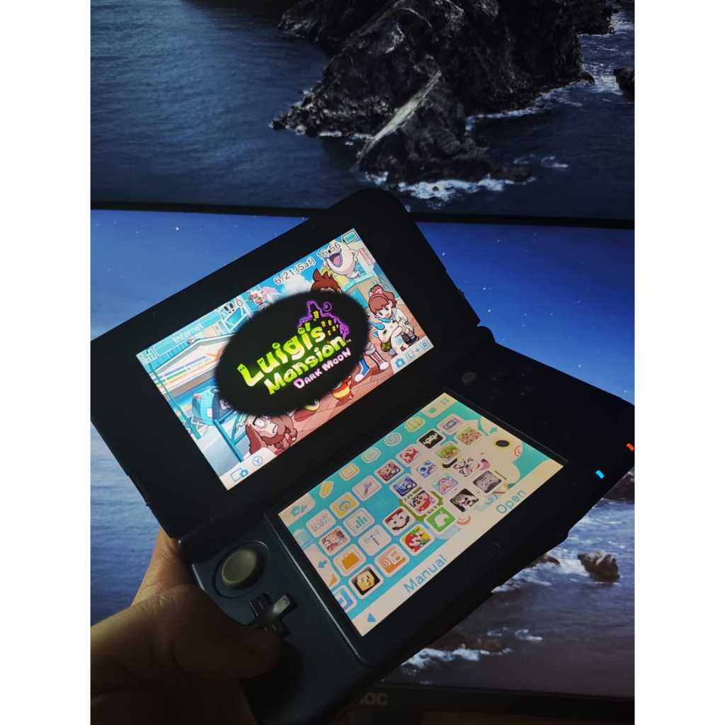 Nintendo New 3DS LL XL CFW 64GB 64 GB LAYAR IPS LANGKA RARE