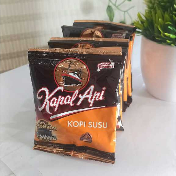 

Kopil Kapal Api Susu 1 Renceng 10 PCS Coffee Instan Gula Robusta Bubuk Susu Kopi Susu Robusta