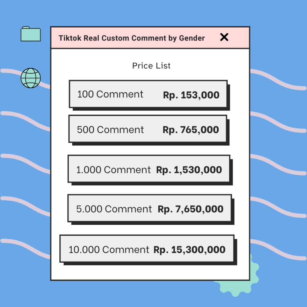 TikTok Real Custom Comment by Gender | Komentar Manual Sesuai Gender | Real Account | Natural & Aman