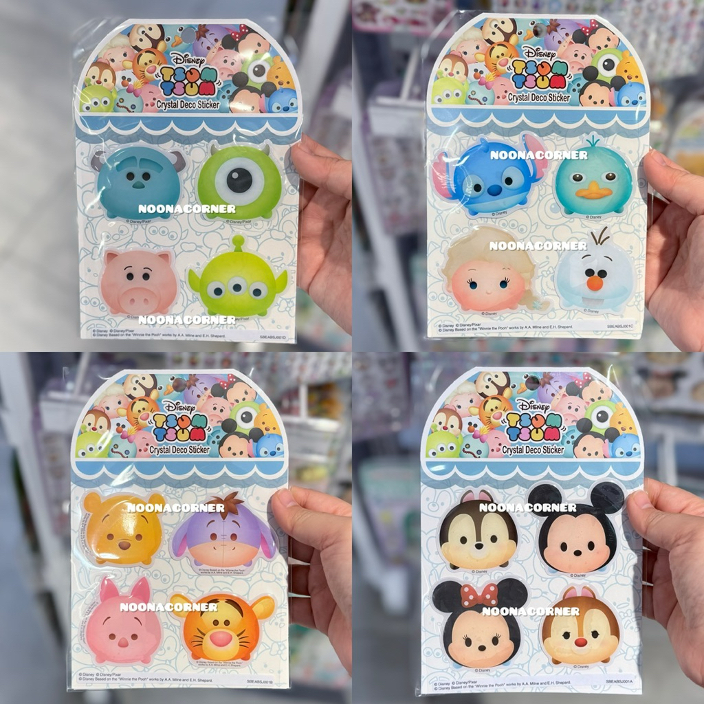 

Ohsome! x Disney ‼️ Stiker Lucu / Sticker Crystal Deco Disney Tsum Tsum Collections (1 pcs) Pooh / Mickey / Stitch / Sullivan