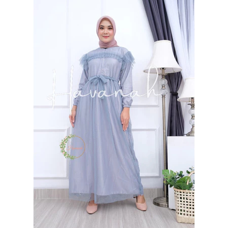Dress Satin Brokat Kondangan Lamaran Tunangan Payet Mutiara