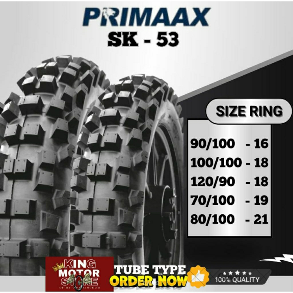 BAN TREL/TRAIL/CROSS UKURAN 100/100 RING 18 120/90 RING 18 90/100 RING 16 70/100 RING 19 80/100 RING