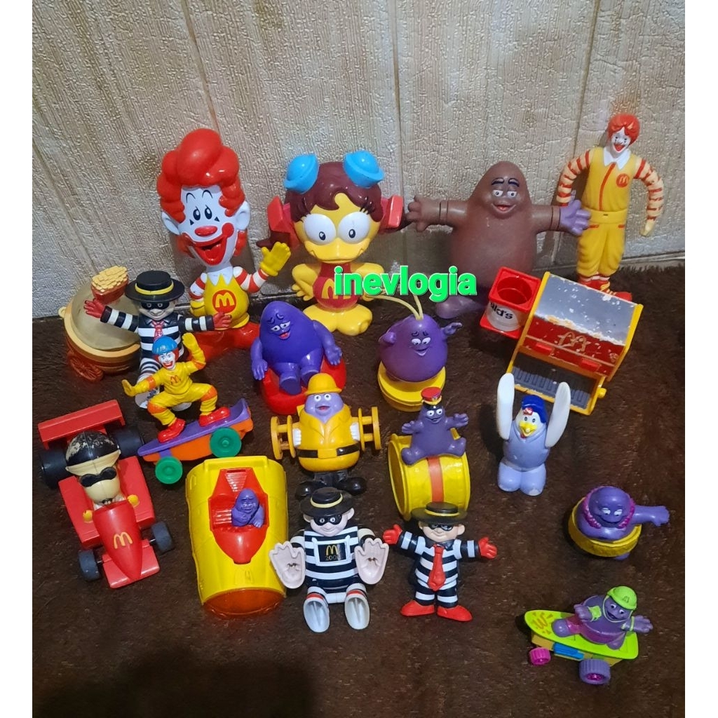 Mainan Figure Maskot Mcdonald's happy meal MCD / KFC / A&W /Cha Cha/Hokben murah ori
