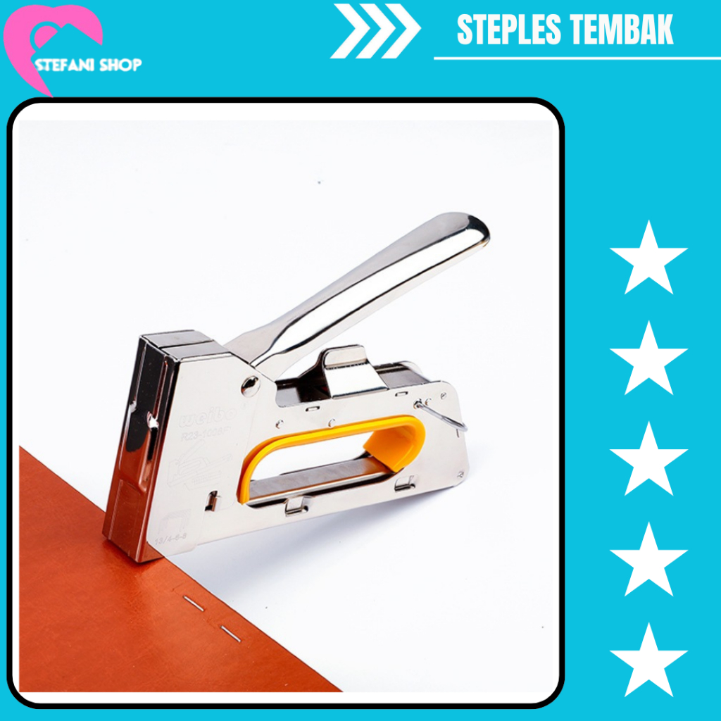 

Alat Staples Tembak Kertas Kayu Jok Motor Gun Tacker Steples Hekter Tembak Guntacker