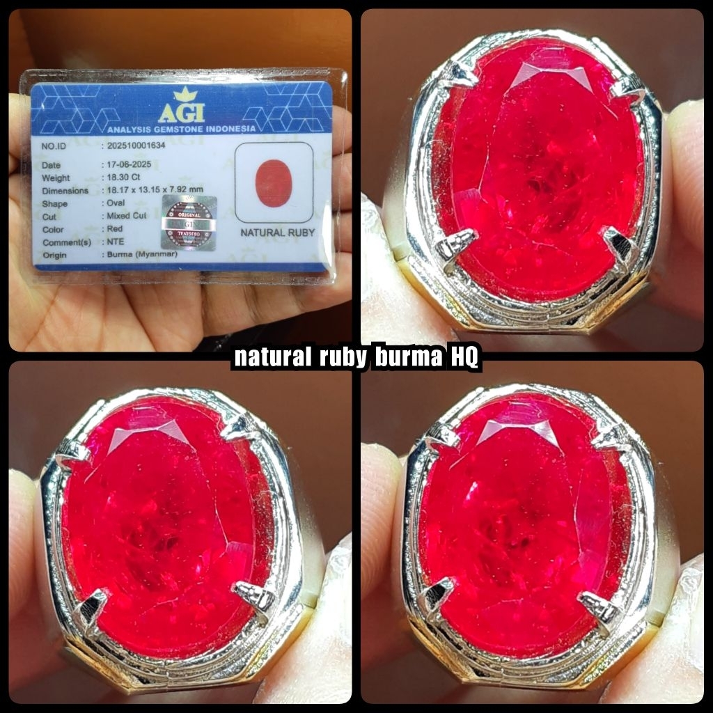 natural 100% ruby burma myanmar jumbo HQ ( PIGEON BLOD )