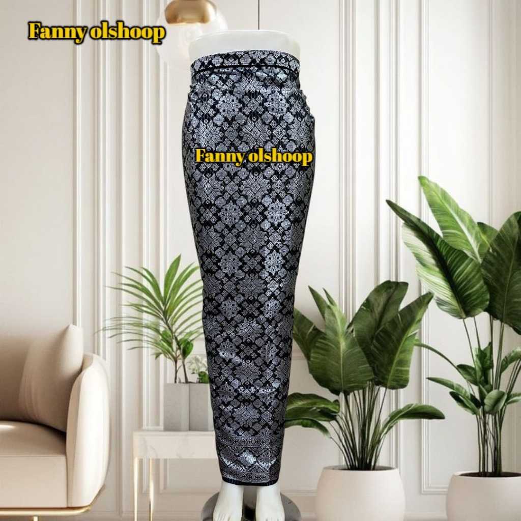 ROK SONGKET JADI/ROK SONGKET LILIT/ROK SONGKET BAWAHAN KEBAYA/ROK SONGKET PALEMBANG warna hitam