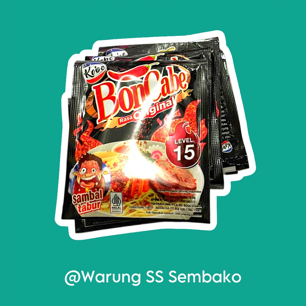 

Boncabe Cabe Bubuk Pedas Level 15 Rasa Original 1 renceng isi 12 sachet