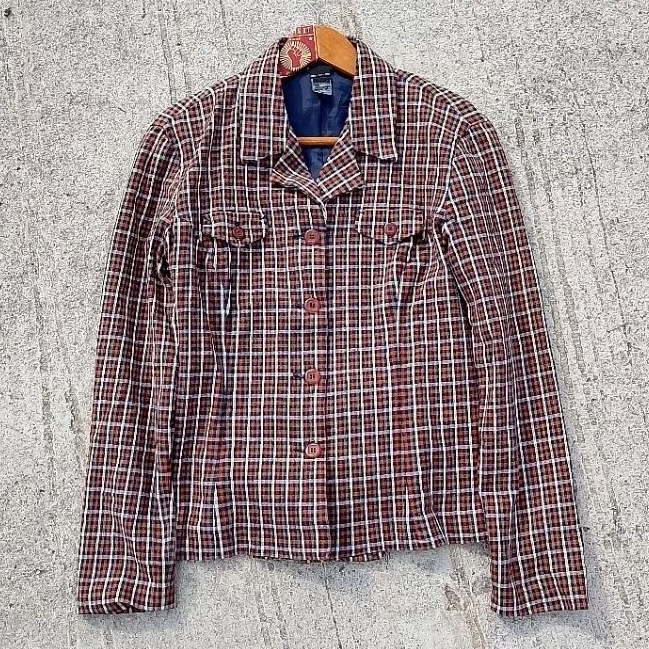 Jacket Vintage Wanita Vintage Guess Women Button Blazer Jacket