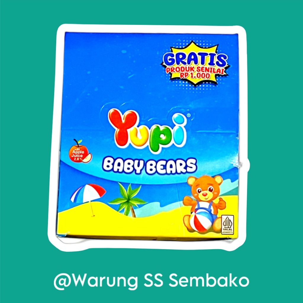 

Yupi Permen Gummy Baby Bear 500 1 pack isi 24 pcs