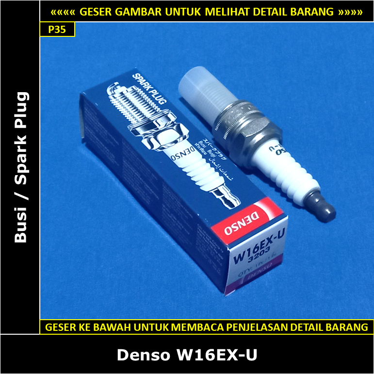 Busi Toyota Corona 2000 cc 18R RT104 1975-1978 Denso W16EX-U Spark Plug W16EX-U