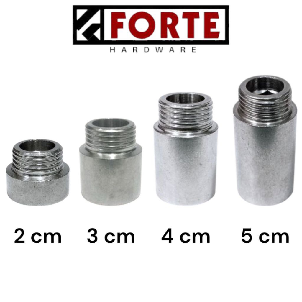 Sok Kran Bulat SS / Sok Kran Bulat 2, 3, 4, 5, 6, 7, 9, 11 cm 1/2" inch Stainless Steel ( Panjang To