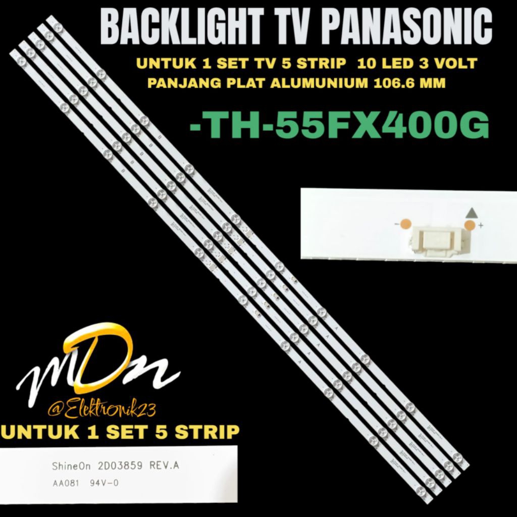 BACKLIGHT TV LED PANASONIC 55 INCH TH-55FX400G BACKLIGHT TV PANASONIC
