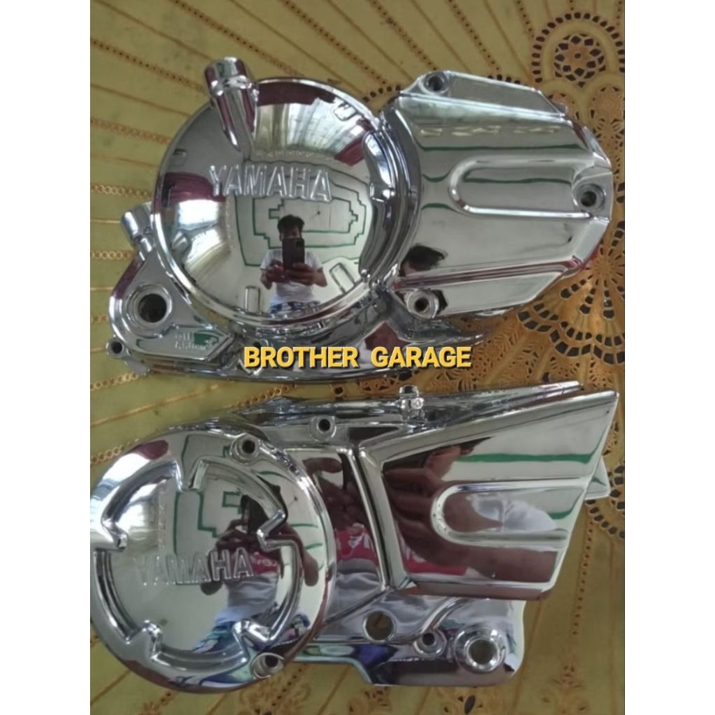BAK KOPLING STUT KANAN CHROME RX KING KOMPLIT KANAN KIRI DAN STUT/BAK KOPLING MESIN STUD KANAN RX KI