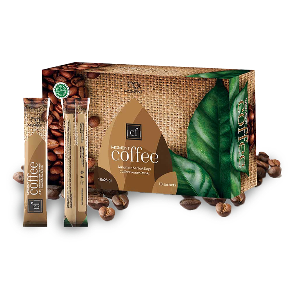 

Moment Coffee Minuman Serbuk Kopi meningkatkan stamina dan imunitas