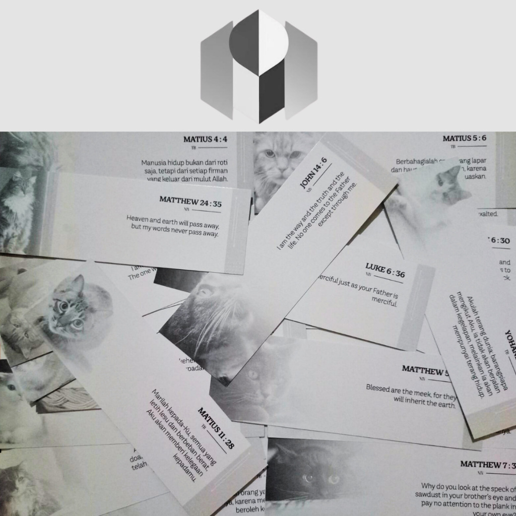 

Bookmark Cute Cat (Pembatas Buku 2 sisi - 5x15 cm dengan kutipan ayat Alkitab)