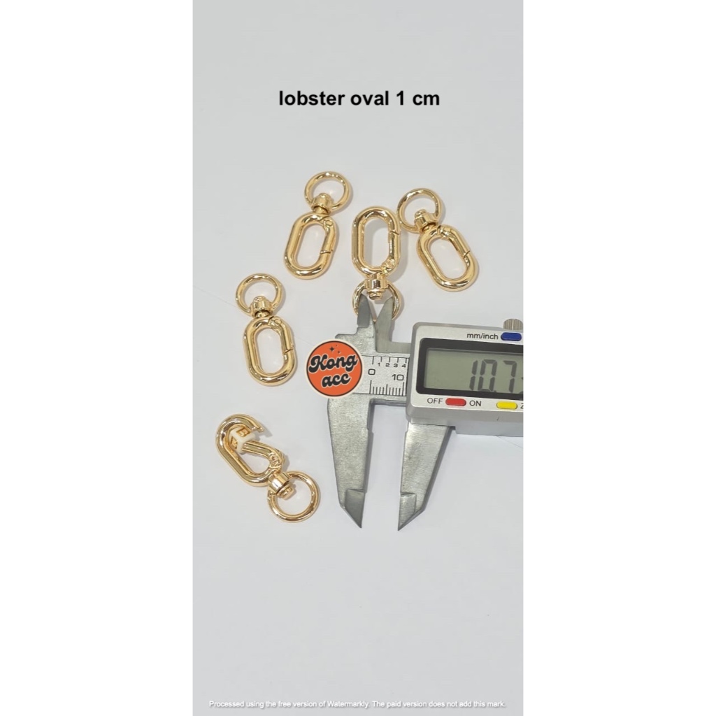 GROSIR/ KAITAN TAS LOBSTER OVAL 1 CM PREMIUM / LUSIN