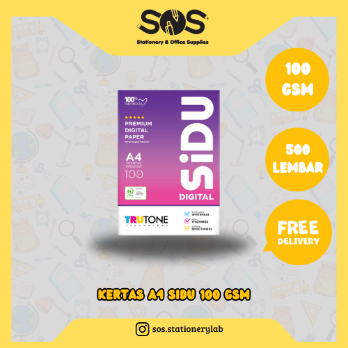

Kertas HVS Sidu A4 100 gsm 1 rim