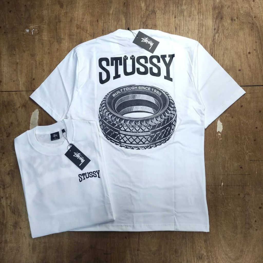 Kaos Tshirt Stussy Tough Tread Cotton Combed 24s Mirror Fulltag