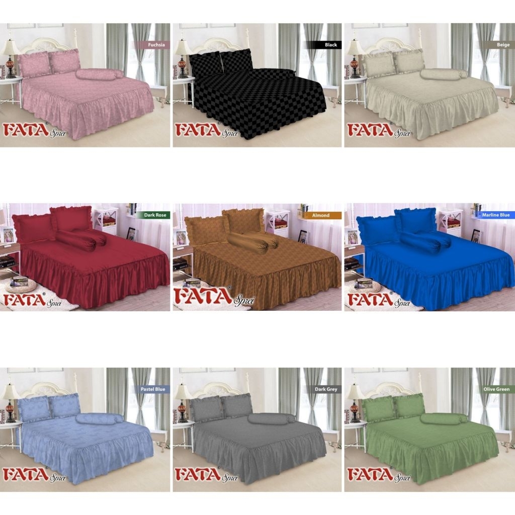Sprei Rumbai 180x200 Polos Fata / Seprai King 180x200 Rumbay Polos Fata / Seprei Polos Renda Fata Ki