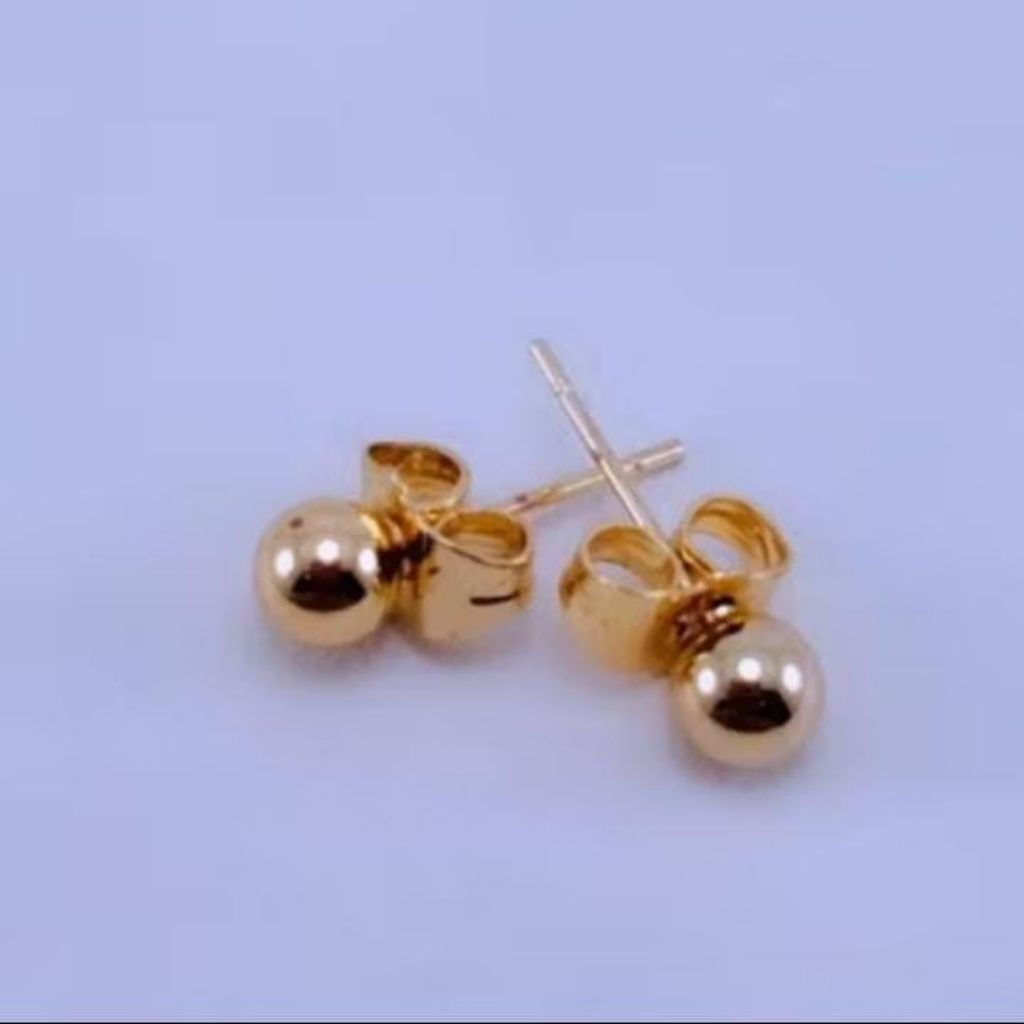 COD anting titanium wanita emas muda anti karat dewasa tusuk Korea asli panjang anti luntur