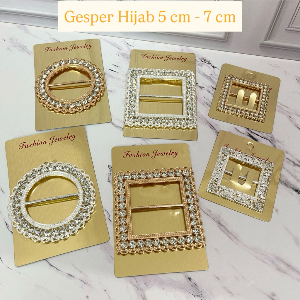 Gesper Hijab 7cm / Ring Hinab Kotak 7 cm / Ikan Pinggang Gesper Hijab