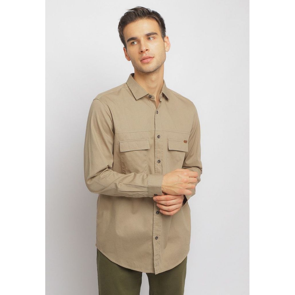 Kemeja Pria LOIS Original Bahan Katun Regular KLL377