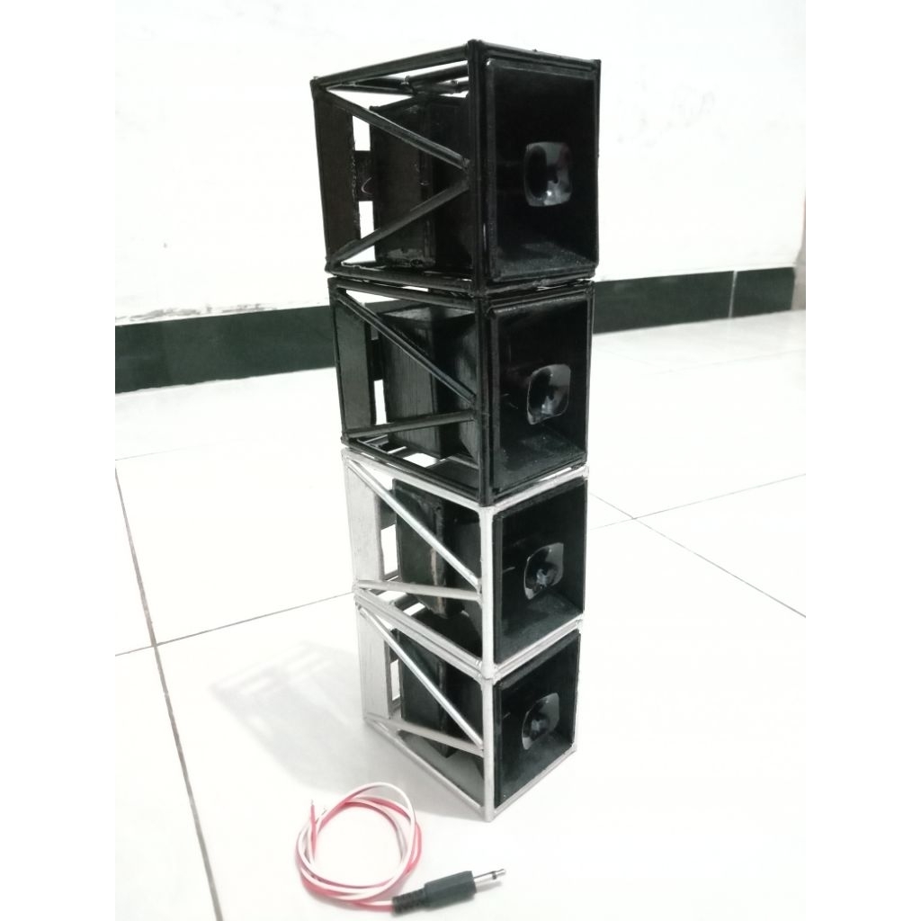 Box Middle Tasso 2 inch sudah isi speaker dan kabel tinggal colok power langsung bunyi